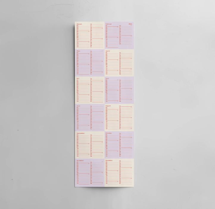 SQUARES Wandkalender 2026