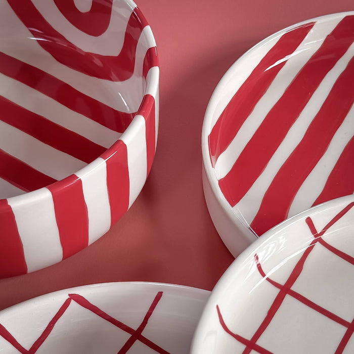 Vase Grid - tramonto red