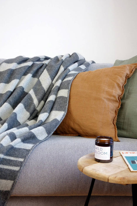Woolen Blanket bold dark granite / Wolldecke / Winter