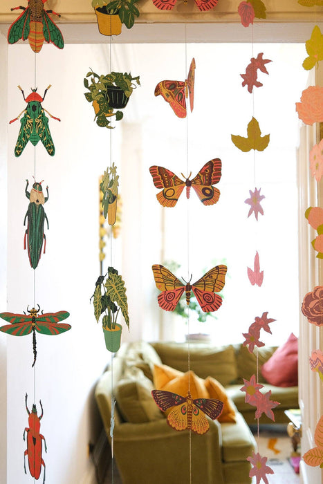 Schmetterling (Vertikal) - Genähte Wandbehang