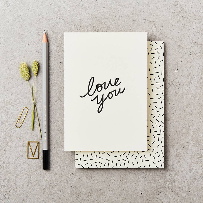 Love You Grußkarte