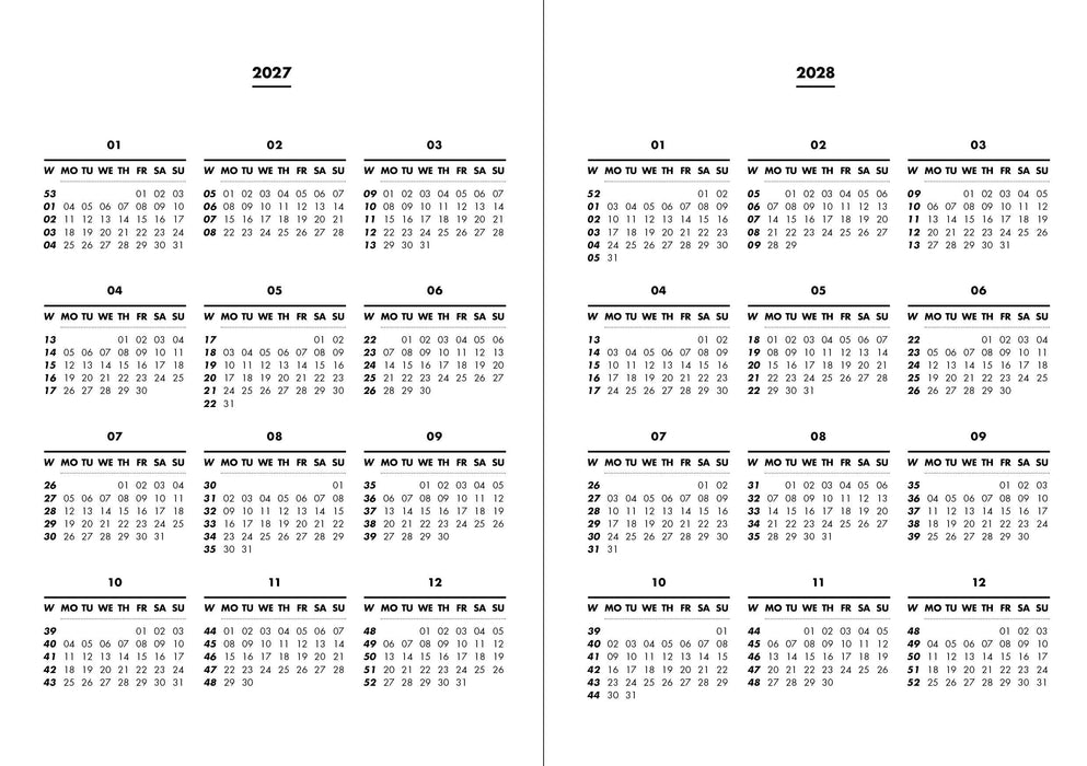 Pocket Kalender / Planner 2027 (DIN A6)