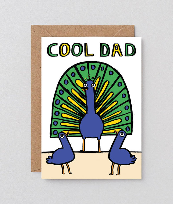 Grußkarte „Cool Dad Peacock“