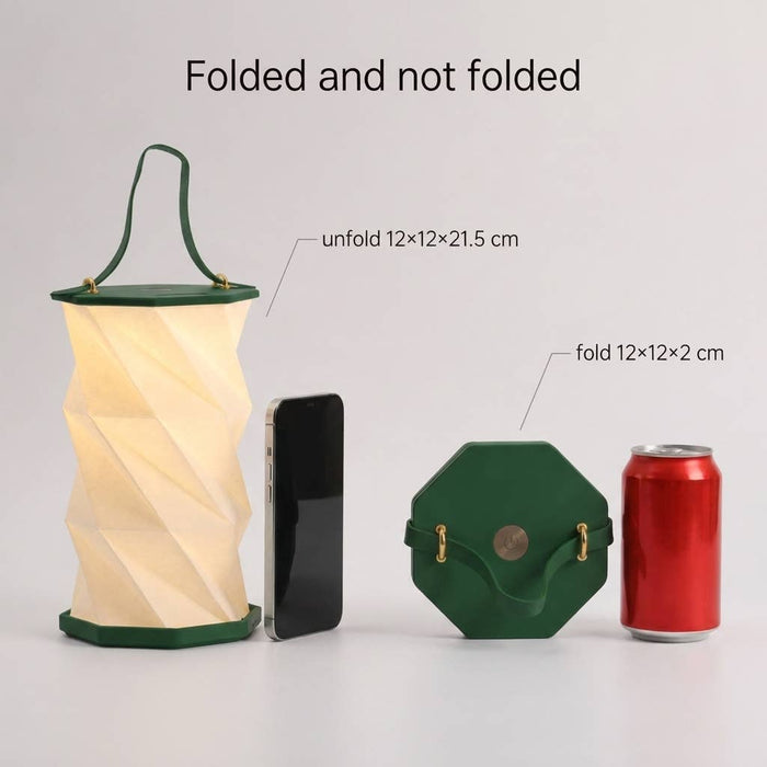 NOMAD‑Serie | Tragbare Origami‑Lampe – Ein handgefaltetes Geschenk des Lichts: Walnuss (Massivholz)
