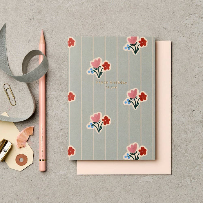 Grußkarte - Wallpaper Posy