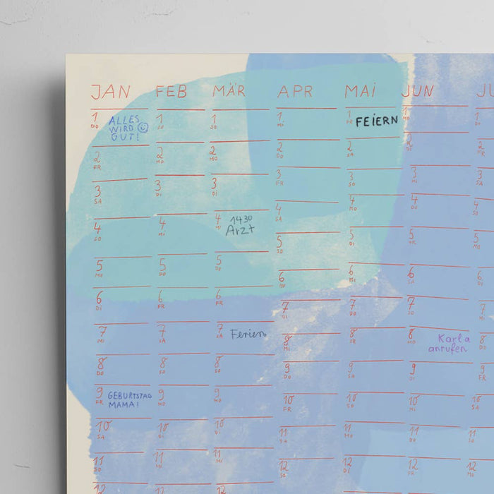 BLUE Wandkalender 2026