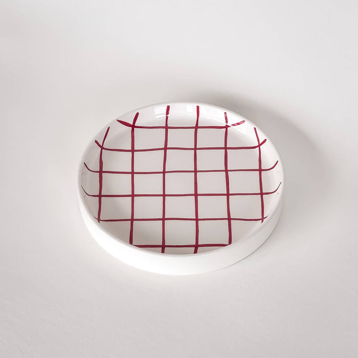Teller klein Grid - Tramonto Red