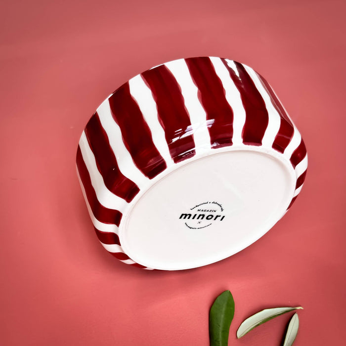 Schale Stripes - tramonto red