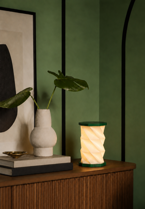 NOMAD‑Serie | Tragbare Origami‑Lampe –  Forest Green (Matte)
