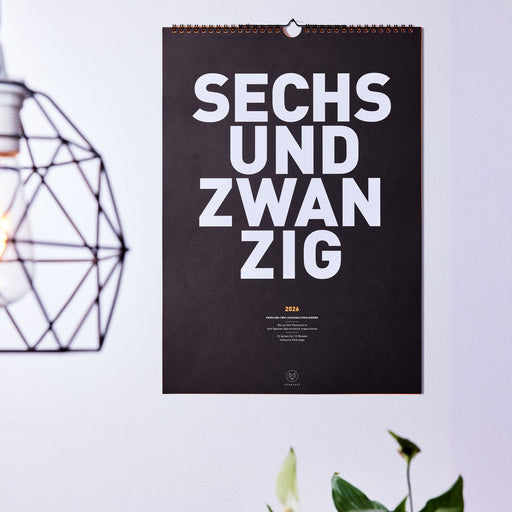 FOX & POET Familienkalender 2026 - Neonorange