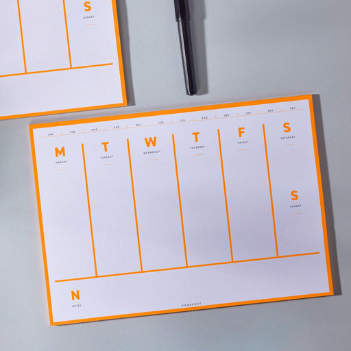 FOX & POET Wochenplaner - Neonorange