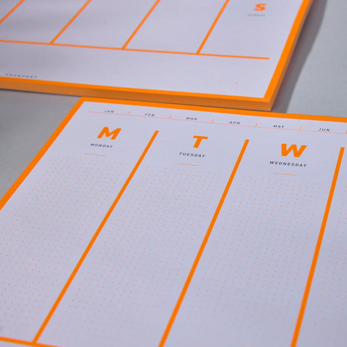 FOX & POET Wochenplaner - Neonorange