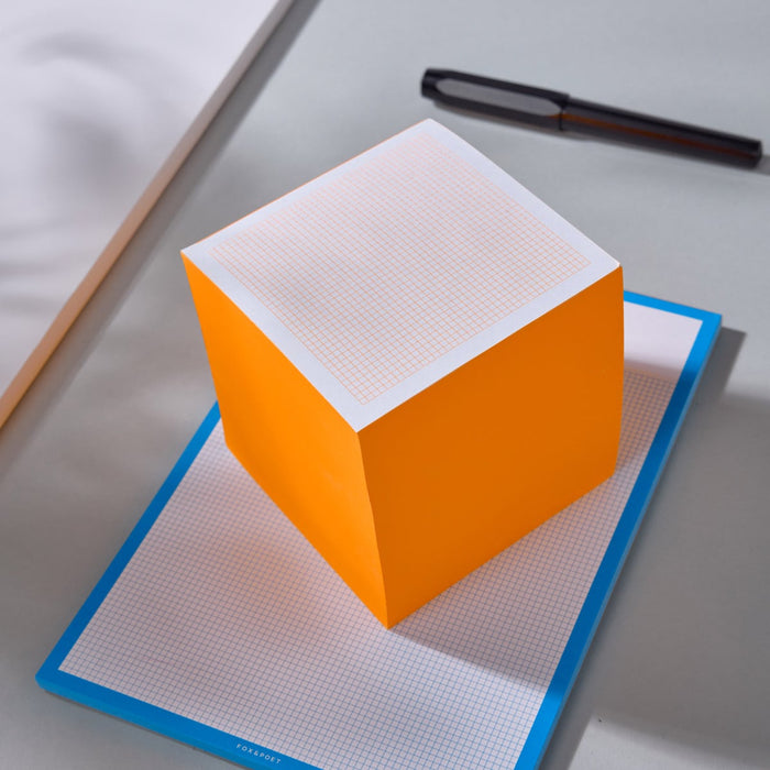 FOX & POET Zettelklotz - Neonorange