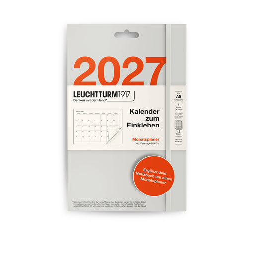Leuchtturm Kalender Monatsübersichten zum Einkleben - A5 - 2027