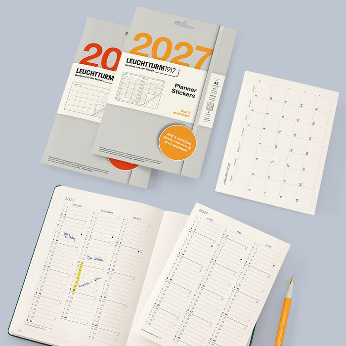 Leuchtturm Kalender Monatsübersichten /Jahresübersichten zum Einkleben - A5 - 2027