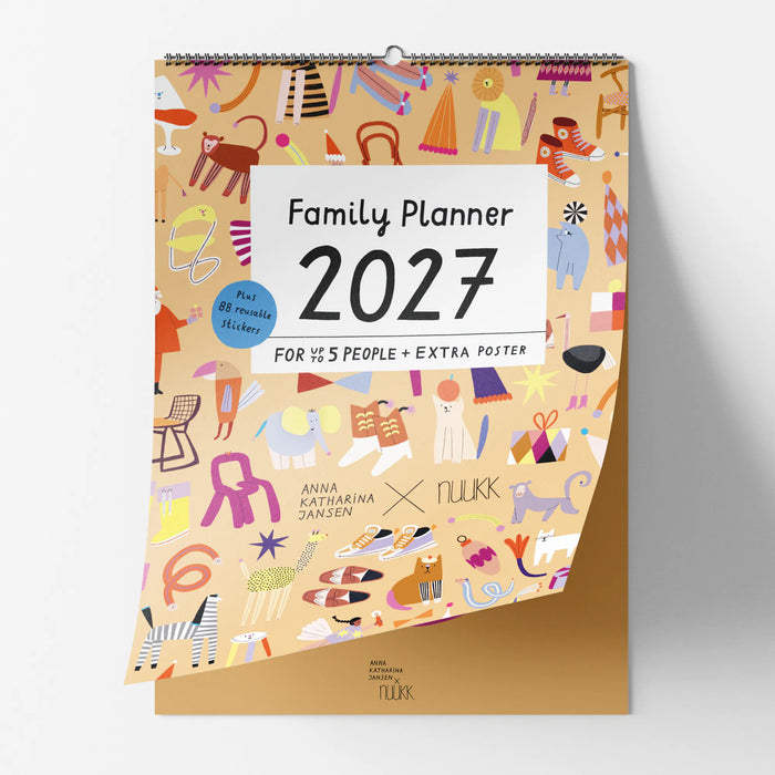 nuukk x Anna Katharina Jansen - A3 Familienkalender Bunte Bande 2027