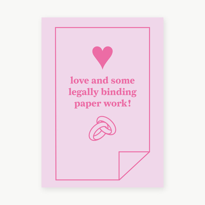 Postkarte - legally binding