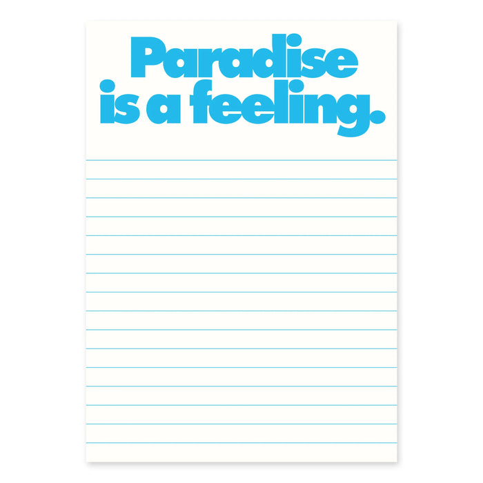 Notizblock A5 - "Paradise is a Feeling"