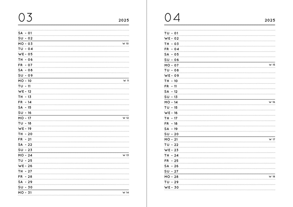 Pocket Kalender A6 - 2025