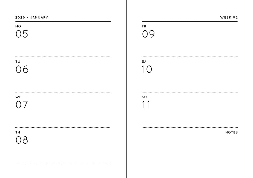 NAVUCKO. Pocket Kalender A6 - 2026 