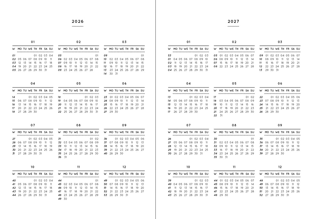 NAVUCKO. Pocket Kalender A6 - 2026 