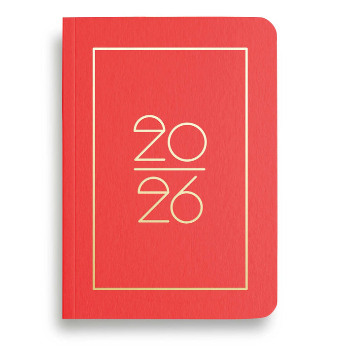 NAVUCKO. Pocket Kalender A6 - 2026 - Bright Red
