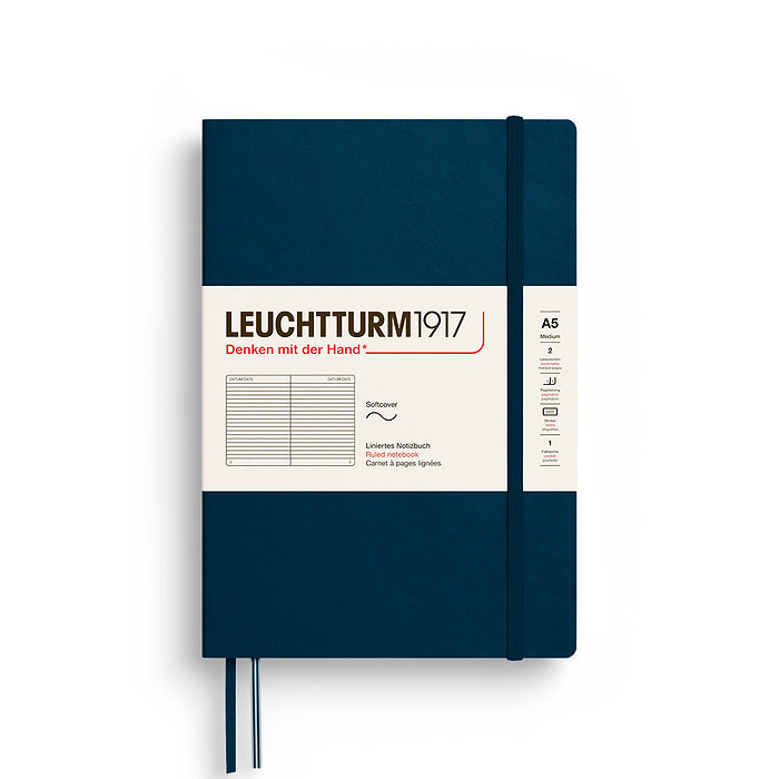Notizbuch Medium (A5) - Softcover - 123 nummerierte Seiten