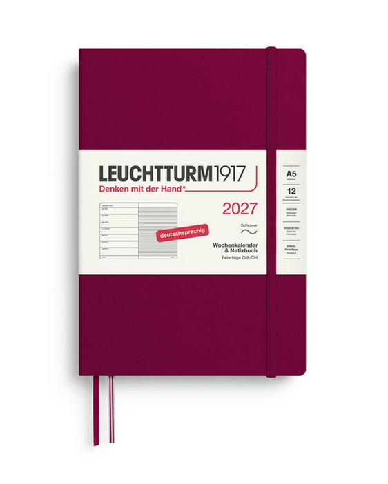 Wochenkalender & Notizbuch Medium (A5) 2027
