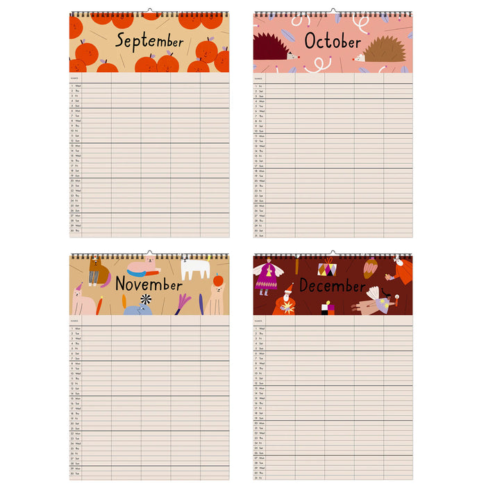 nuukk x Anna Katharina Jansen - Familienkalender "Bunte Bande" 2027 - A3