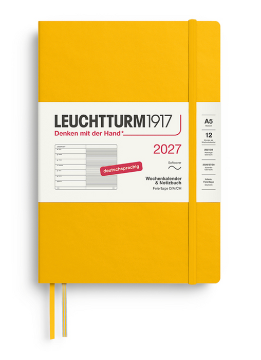 Wochenkalender & Notizbuch Medium (A5) 2027