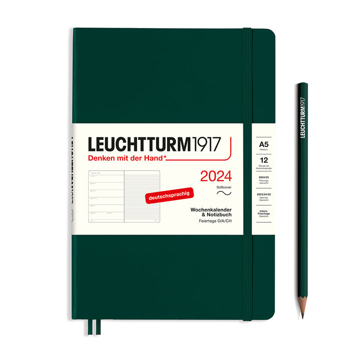 Wochenkalender & Notizbuch Medium - 2024 - Softcover