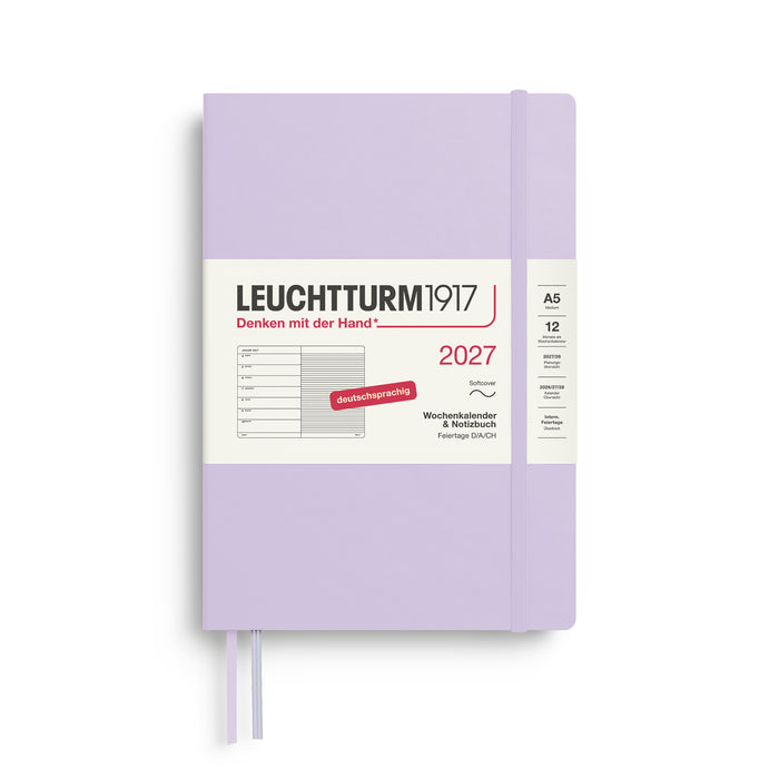 Leuchtturm Wochenkalender & Notizbuch - Medium (A5) - Softcover - 2027 - Lilac