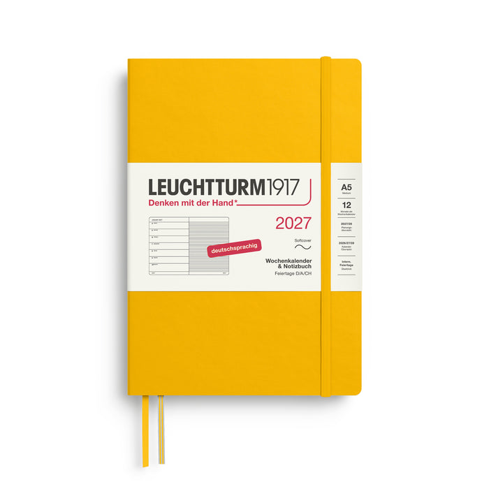 Leuchtturm Wochenkalender & Notizbuch - Medium (A5) - Softcover - 2027 - Sunflower