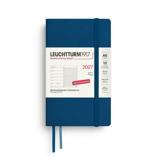 Leuchtturm Wochenkalender & Notizbuch - Pocket (A6) - 2027 - Deutschsprachig - Indigo