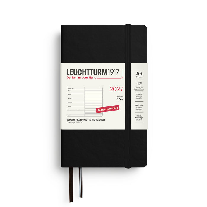 Wochenkalender & Notizbuch - A6 Pocket - 2027 - Deutschsprachig