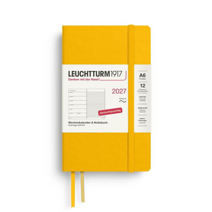 Wochenkalender & Notizbuch - A6 Pocket - 2027 - Deutschsprachig