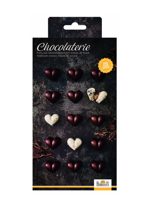 Schokoladenform Pralinen Herz, 2-tlg