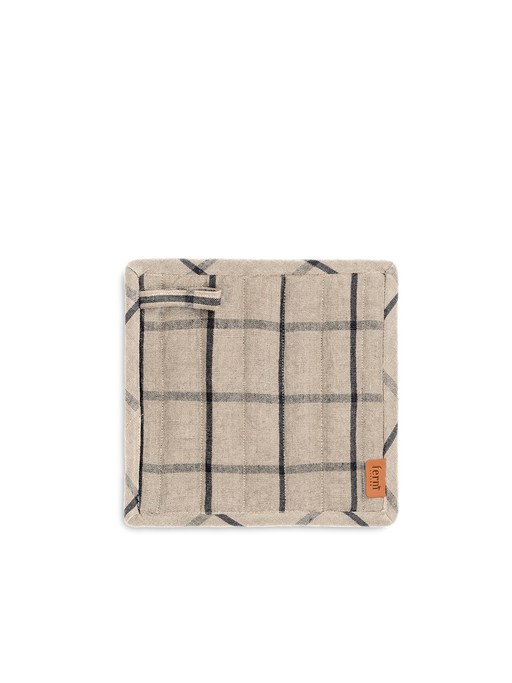 Ferm Living Hale Topflappen Sand/Black 2er Set - Pot Holder