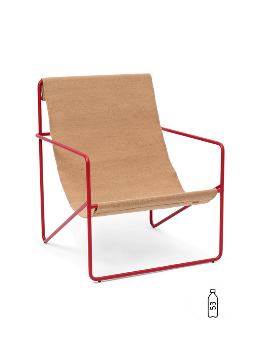 Ferm Living Desert Lounge Chair Poppy Red/Sand