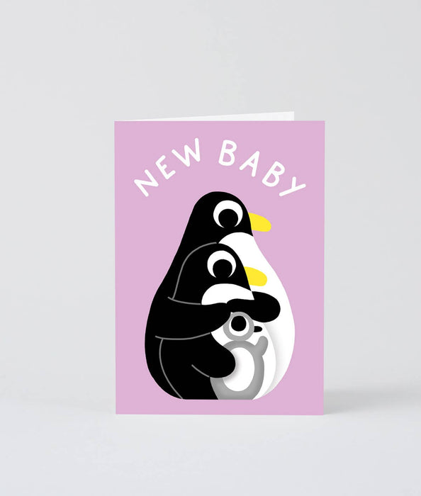 Grußkarte „New Baby Penguins“