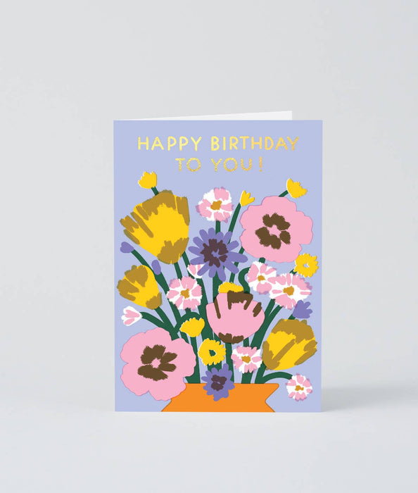 „Happy Birthday to you“ Folierte Grußkarte