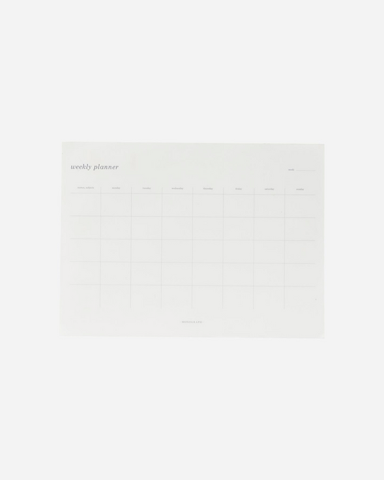 Weekly Planner, White (A4)