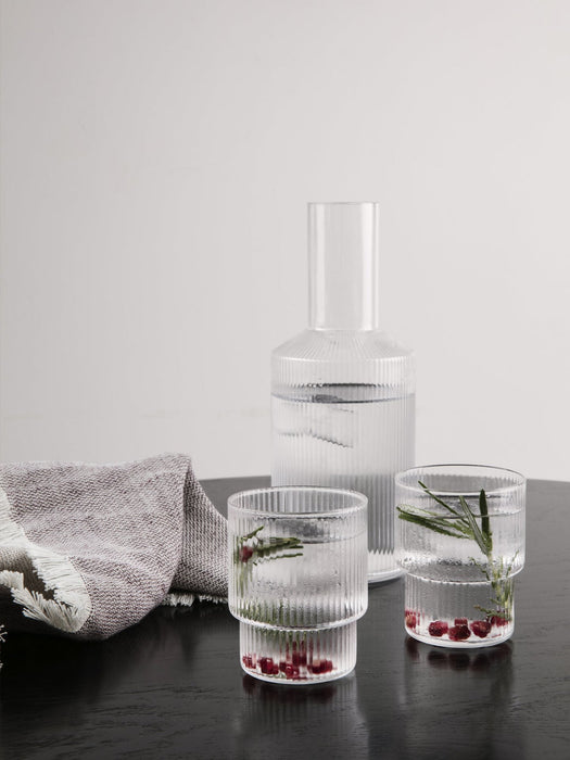 Ferm Living Ripple Longdrink Gläser Transparent - 4er Set, Gläser