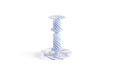 HAY Kerzenhalter FLARE - Candleholder Stripe Milk Blue M