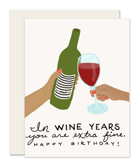 Slightly Stationery Grußkarte Wine Years