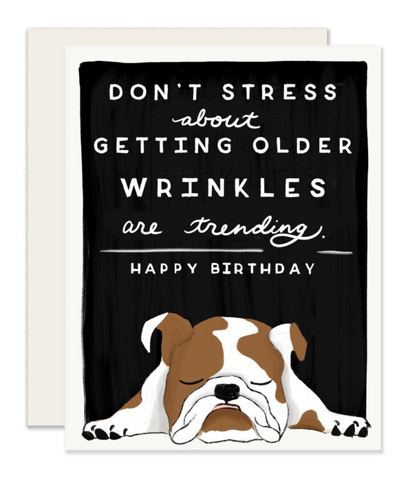 Slightly Stationery Grußkarte Wrinkles