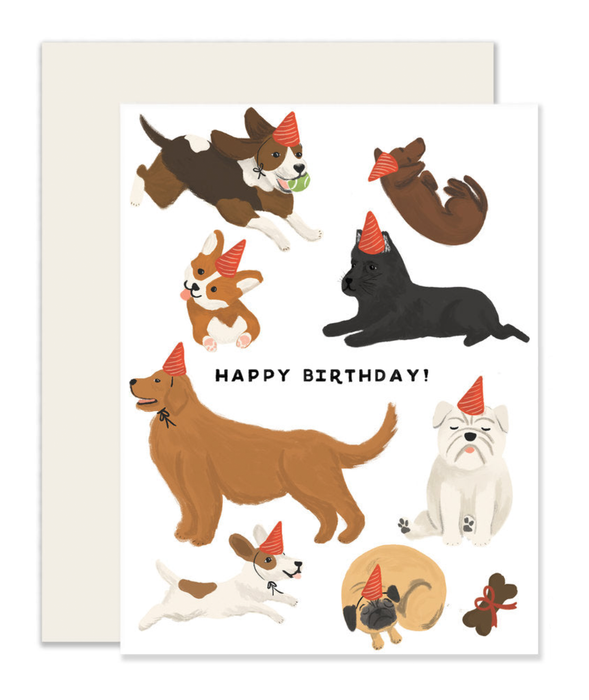 Slightly Stationery Grußkarte Dogs Birthday