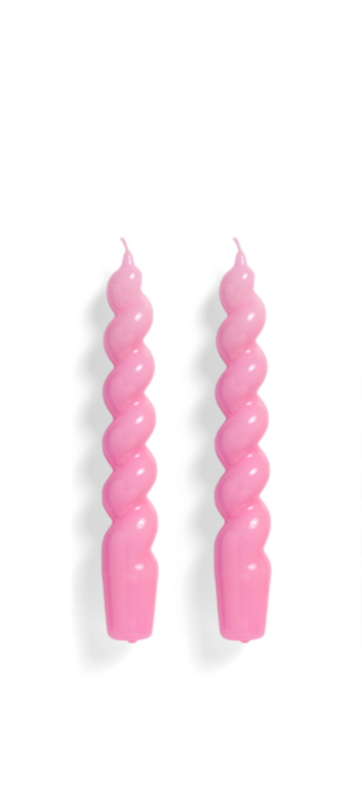 HAY Candle Spiral - Glossy - Dark Pink