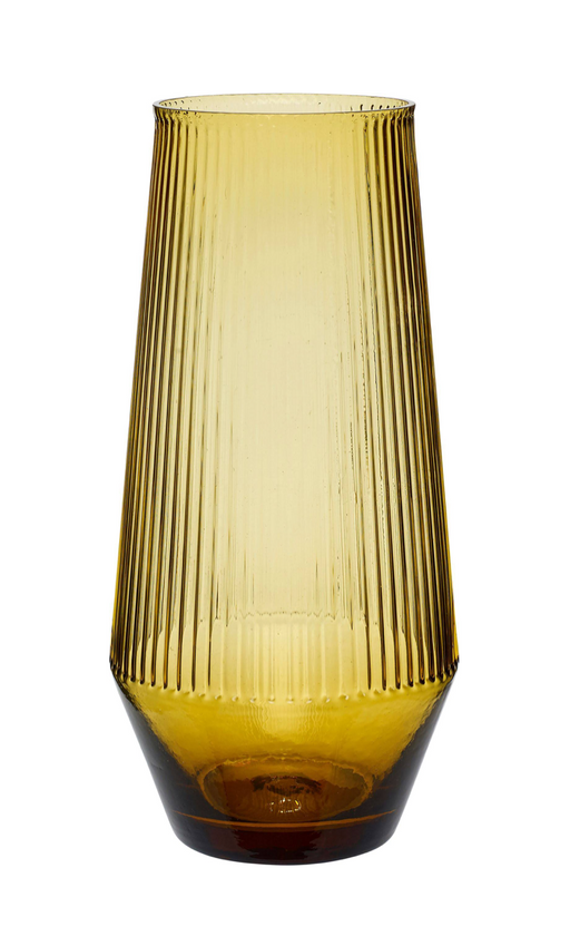 Vase, Glas, bernsteinfarben, 9x26cm