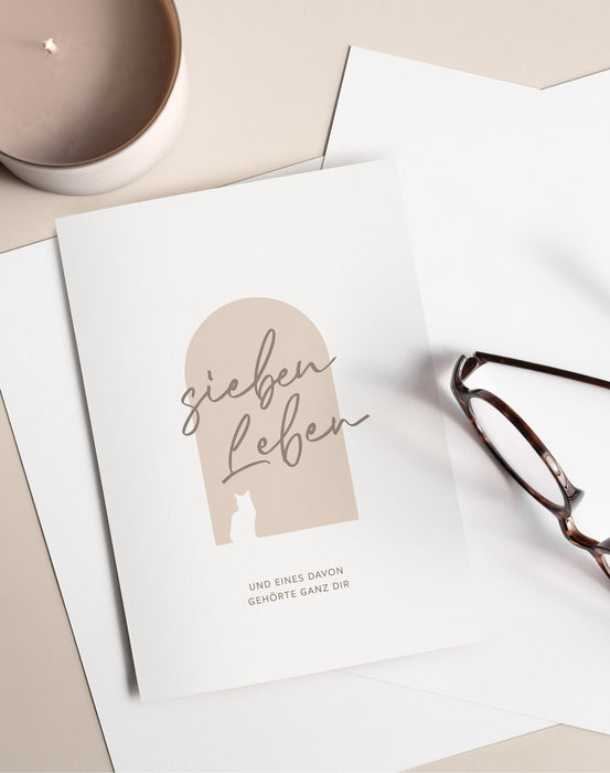 Heartfelt Paper & Co. - Grußkarte Sieben Leben